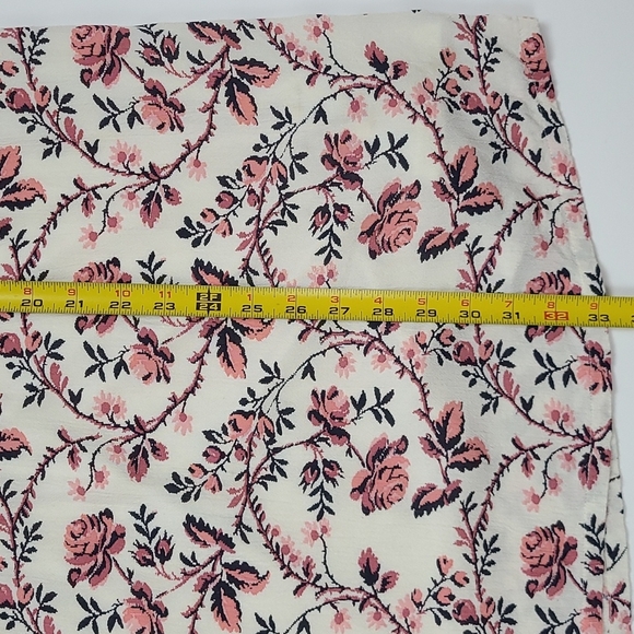 ⭐️3/ $30⭐️ Old Navy Midi Dress Pink Floral Print Cream 3/4 Sleeves Sz 14 Reg - Picture 11 of 11